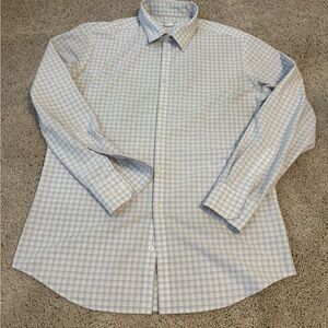 Mizzen & Main - Men's Checkered Shirt - Blue and White
